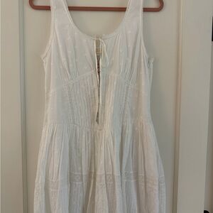 LoveShackFancy White Backless Dress